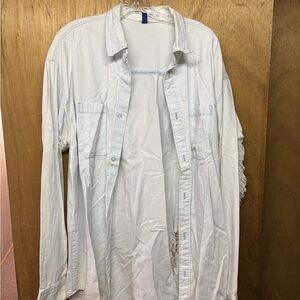 H&M Light Blue Shirt Jacket